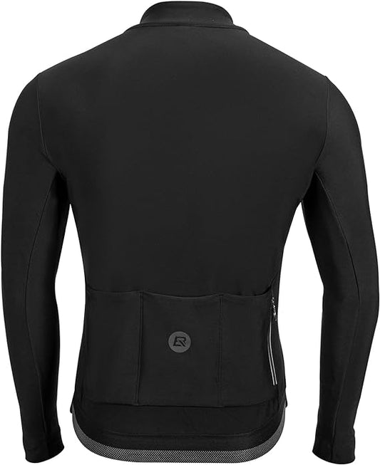 ROCKBROS Cycling Jacket Winter Windproof Thermal with Rear Pockets