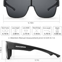 ROCKBROS Polarized Fit Over Glasses Sunglasses UV400 Wrap Around for Men Women - ROCKBROS