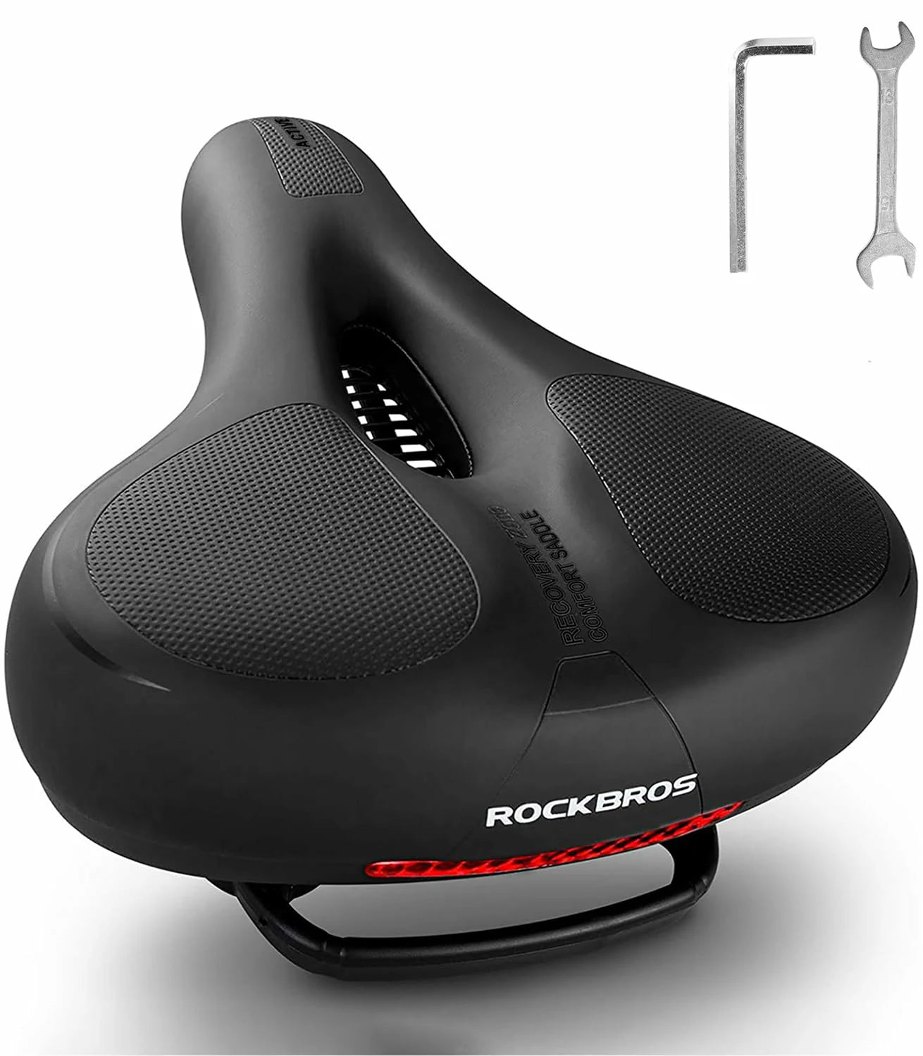 ROCKBROS Comfort Bike Saddle Soft Wide Seat for Men Women with Shock Absorption