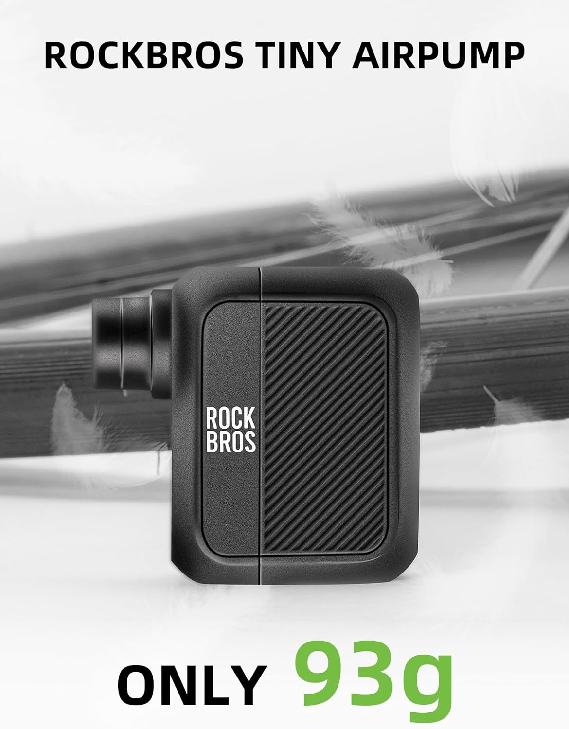 ROCKBROS Mini Electric Bike Tire Pump Portable 100 PSI with Type-C Charging - ROCKBROS