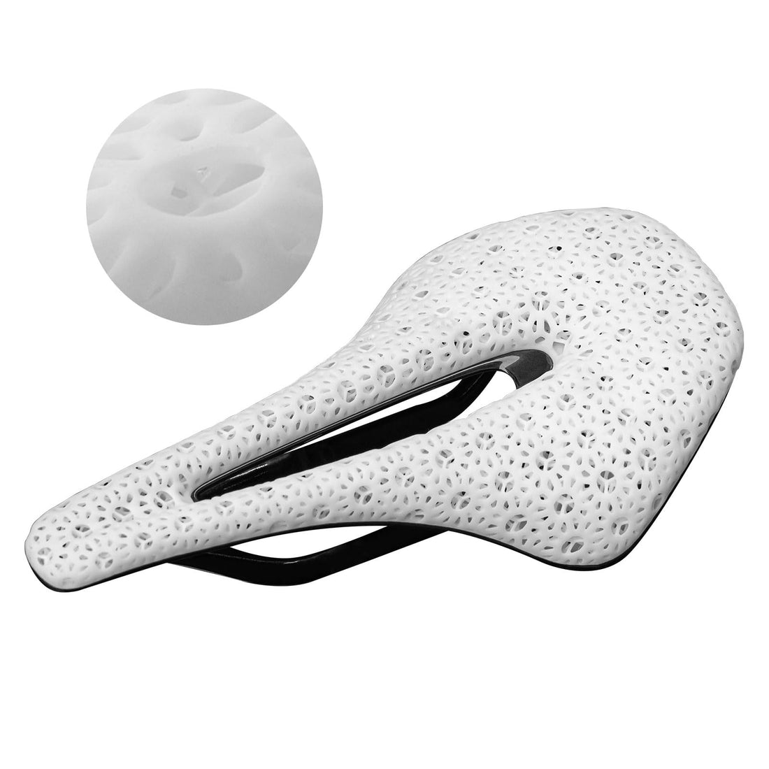 ROCKBROS 3D Printed Carbon Bike Saddle Ergonomic Ultralight Seat