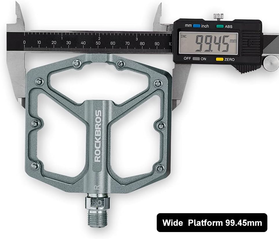 ROCKBROS Bike Pedals Lightweight Aluminum Platform 9/16'' Sealed Bearing - ROCKBROS