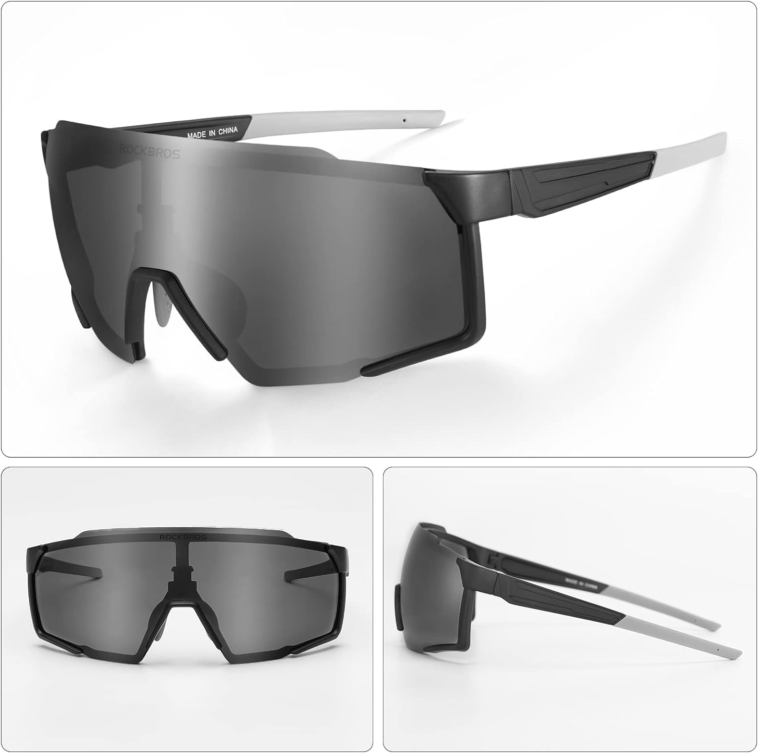 ROCKBROS Occhiali Polarizzati UV400 – Fotocromatici E Antiriflesso – Ideali Per Ciclismo, Pesca E Running