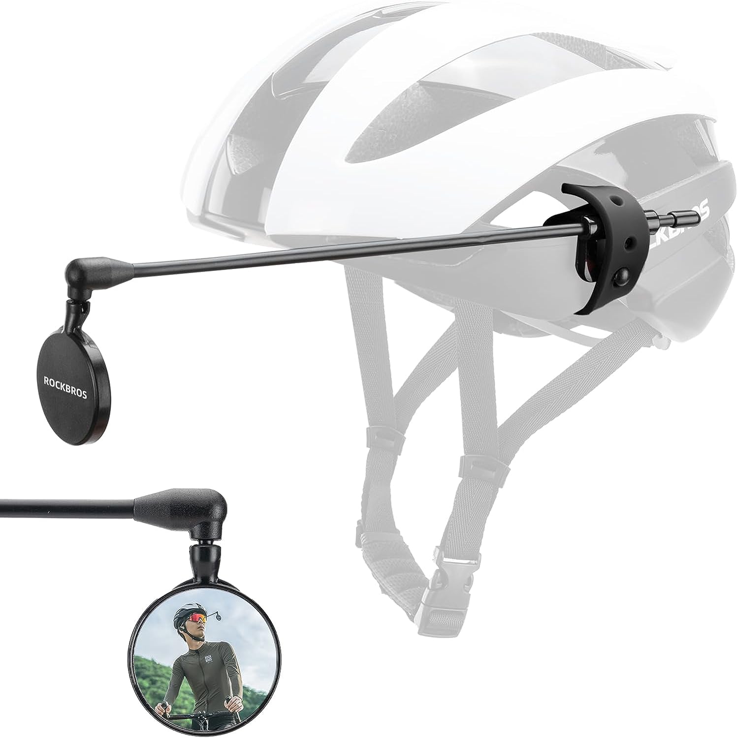 ROCKBROS Bike Helmet Mirror Detachable Fixing Way ycling Mirror