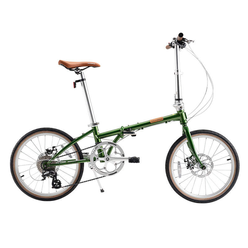 ROCKBROS 20-inch Folding Bike with Shimano 8-Speed with Wire-Drawn Disc Brakes