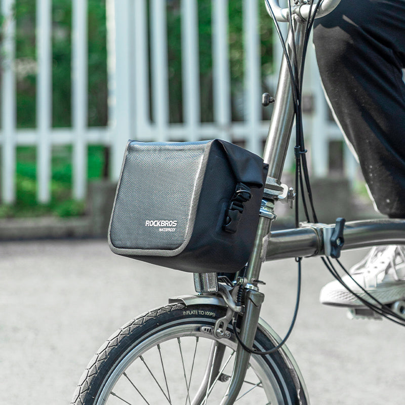ROCKBROS Waterproof Bicycle Bag Folding Bike Front Basket Shoulder Pack Handlebar Bag
