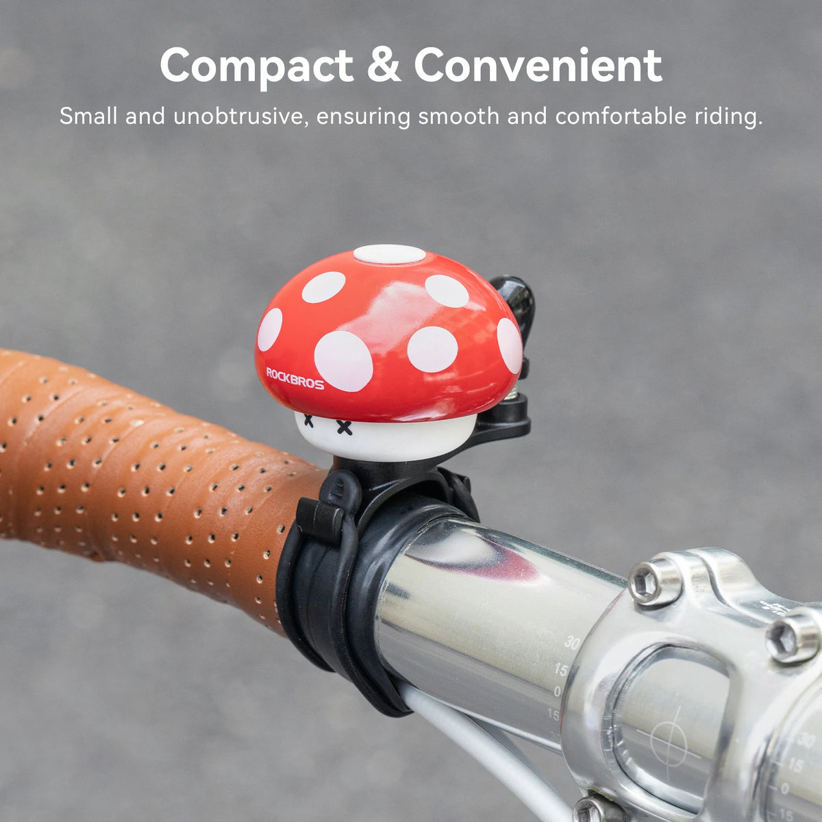 Mushroom Bicycle Bell, 80db Loud Cute Handlebar Bike Bell for Kids, Road & Mountain Bike
