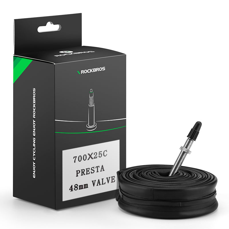 ROCKBROS  700X23/25/28/35C Road Bike Inner Tube 48mm Presta/Schrader Valve High Self Sealing Butyl Rubber - ROCKBROS