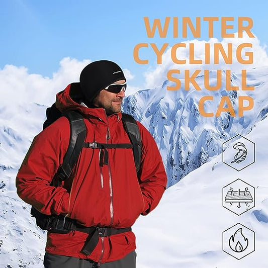 ROCKBROS Skull Cap Men's Winter Cycling Cap Windproof Warm Fleece
