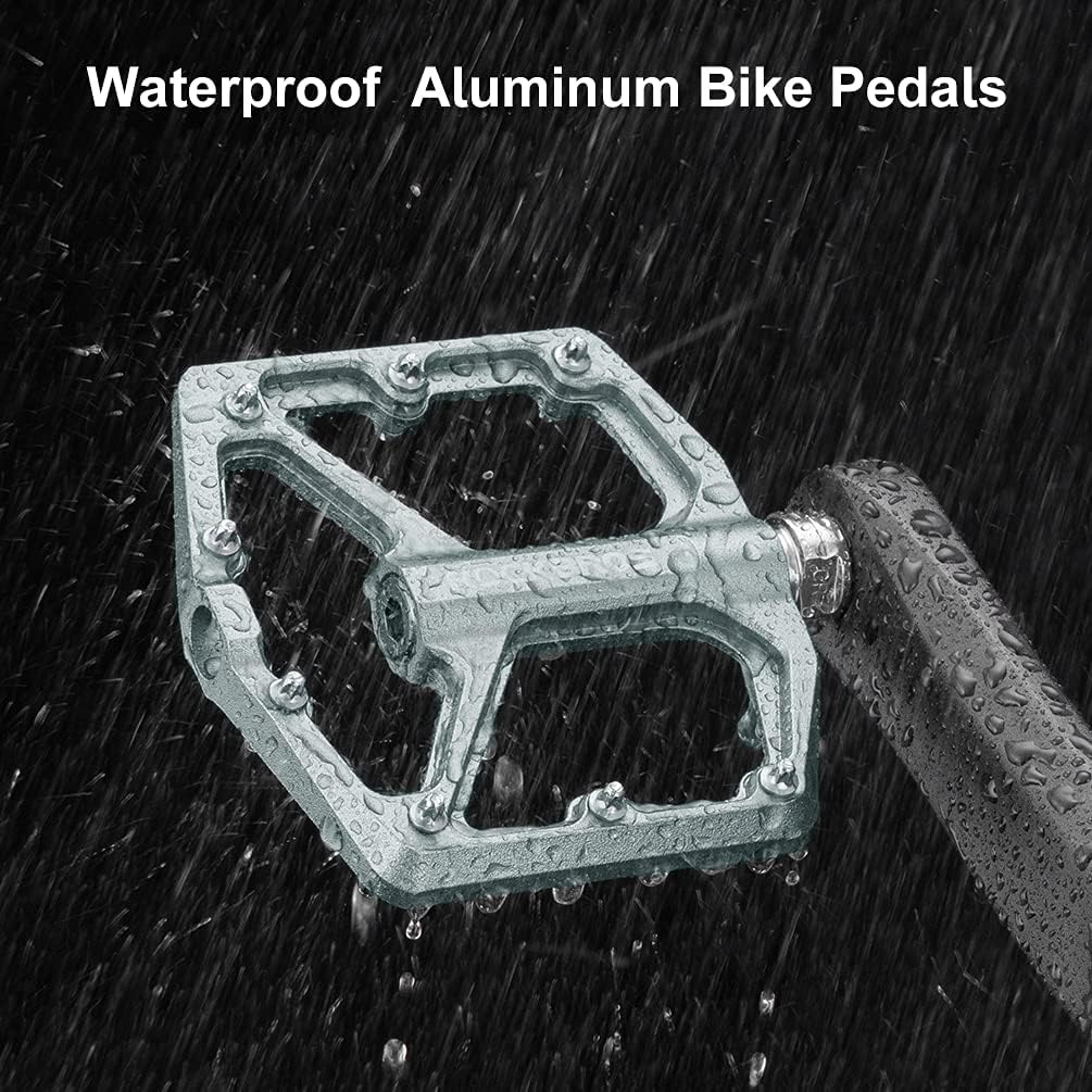 ROCKBROS Bike Pedals Lightweight Aluminum Platform 9/16'' Sealed Bearing - ROCKBROS