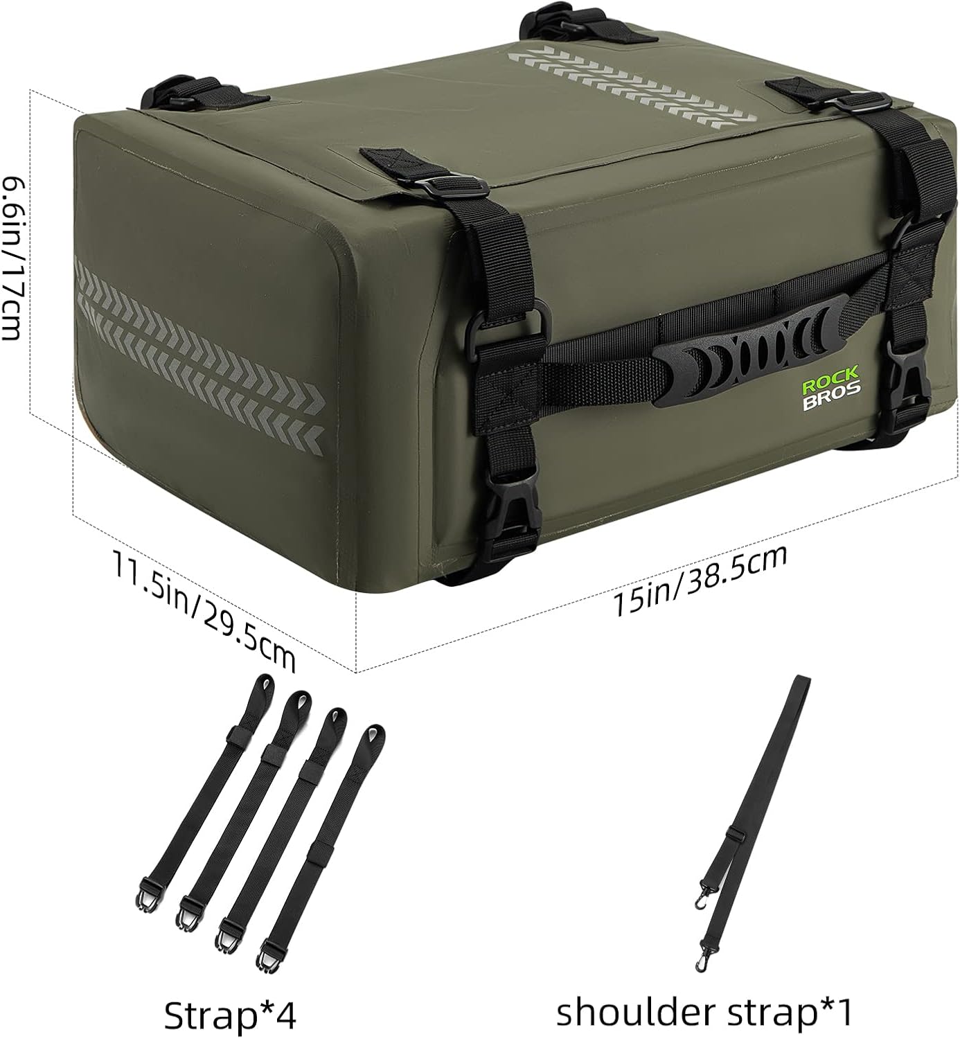 ROCKBROS 30L Waterproof Motorcycle Tail Bag  Universal Fit Durable - ROCKBROS