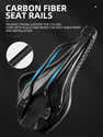 Selle Vélo Route En Fibre De Carbone Imprimée 3D - 25x14cm - Légère & Confortable - Absorption Chocs - Installation Facile - 7
