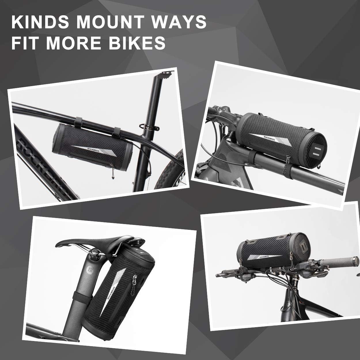 ROCKBROS Bike Handlebar Front Frame Bag Top Tube Bag Lightweight - ROCKBROS