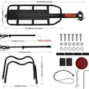 ROCKBROS Rear Bike Bicycle Cargo Rack Aluminum Alloy 115 lbs Capacity Black - ROCKBROS