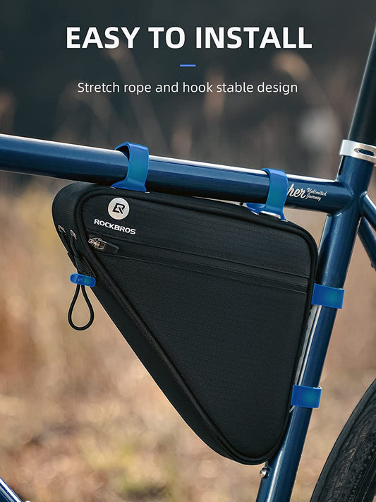 ROCKBROS Bike Frame Bag, Reflective Bicycle Storage Triangle Bag