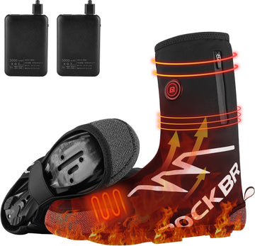 ROCKBROS Heated Cycling Shoe Covers with 5000mAh Battery