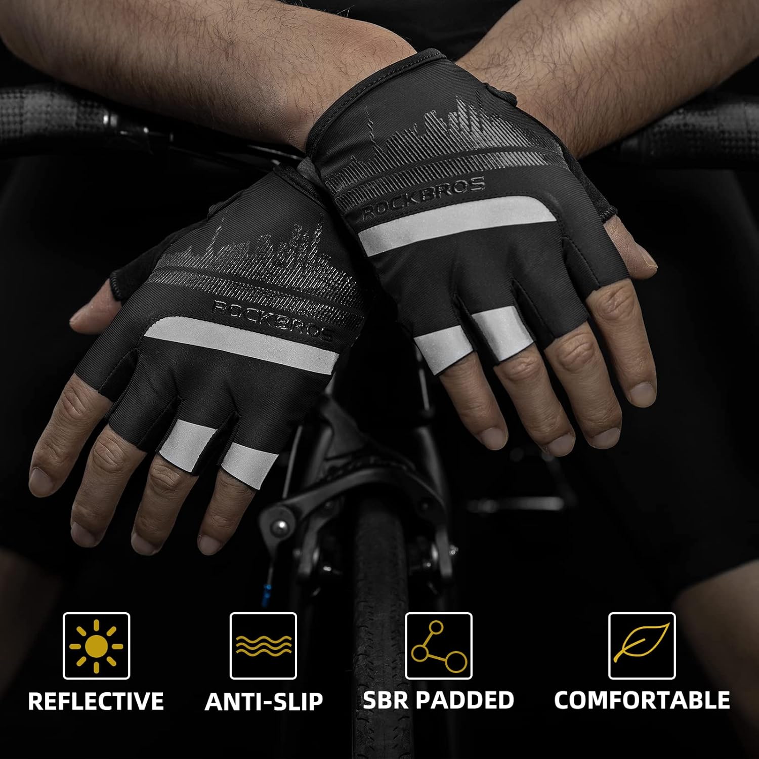 ROCKBROS Cycling Gloves Shock Absorbing Breathable - ROCKBROS