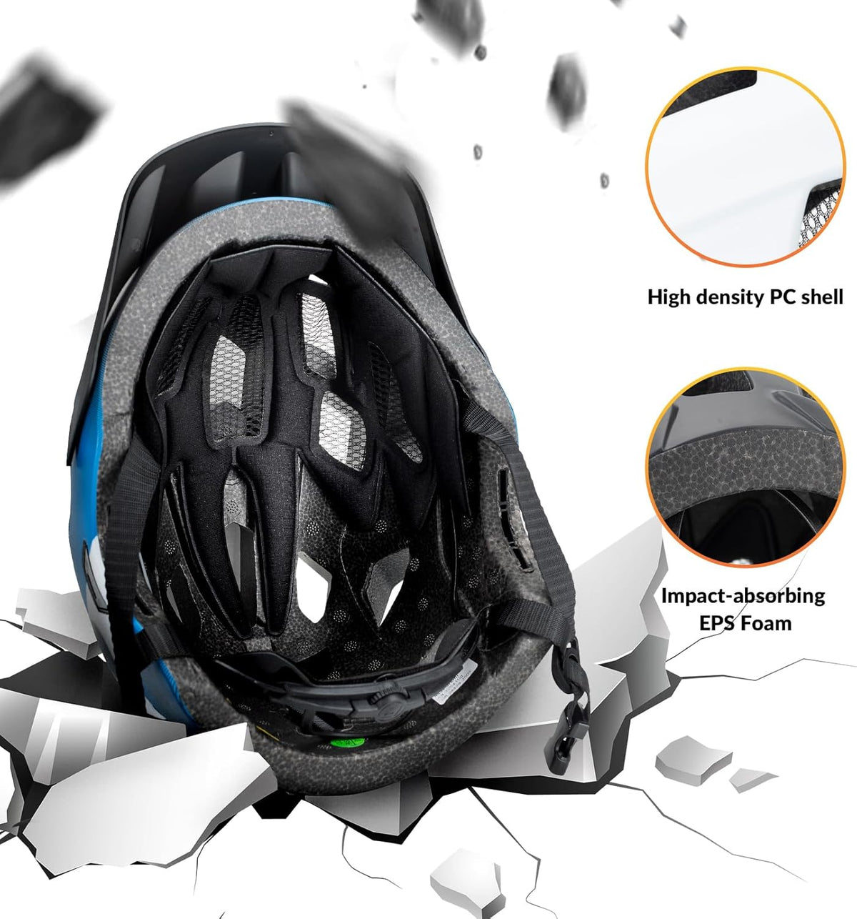ROCKBROS Kids Full Face Bike Helmet Ages 5-14 Anti-Collision Detachabl