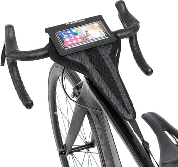 ROCKBROS Bike Sweat Guard Bicycle Trainer Sweat Net with Phone Pouch