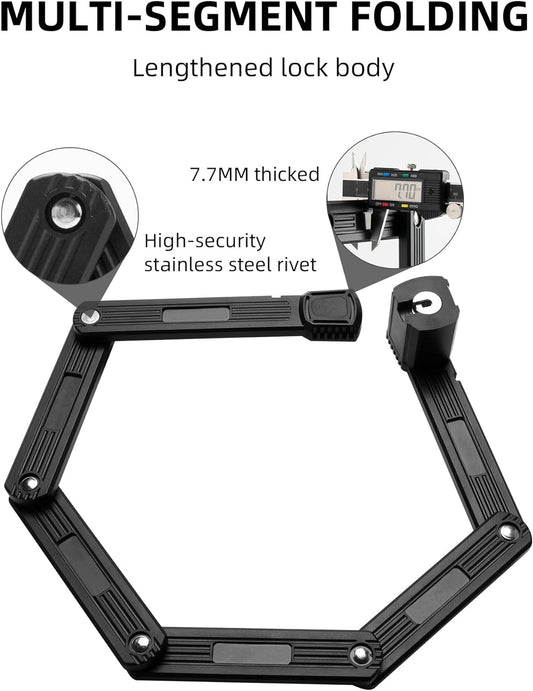 ROCKBROS Anti-Theft Folding Bike Lock Bold Diameter 0.7cm