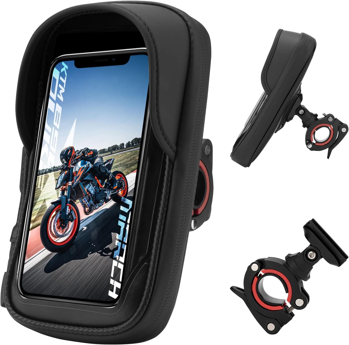 Universal Motorcycle/Scooter Handlebar Mount Phone Bag - Waterproof Case For Cell Phone