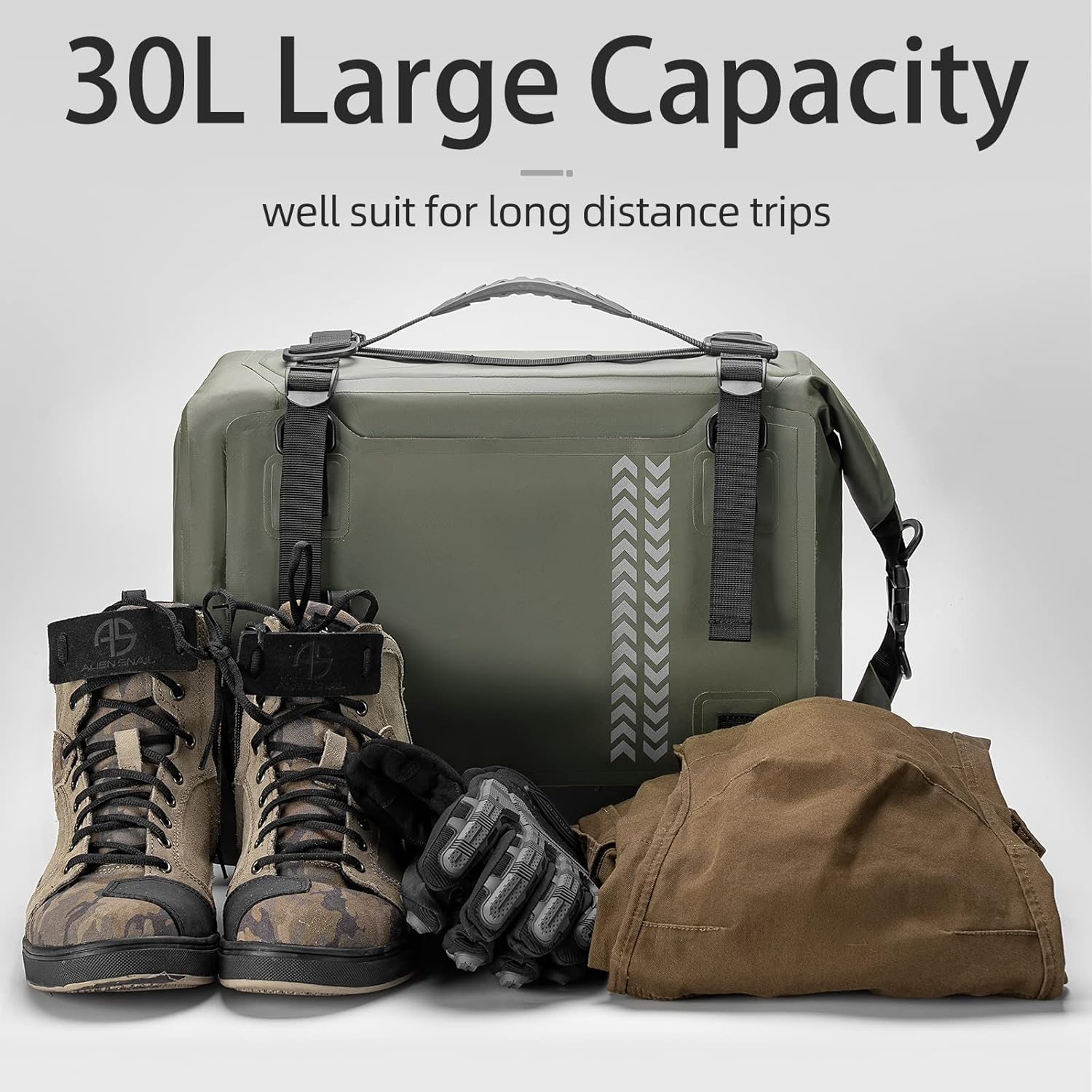 ROCKBROS 30L Waterproof Motorcycle Tail Bag  Universal Fit Durable - ROCKBROS