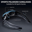 ROCKBROS-Slim Polarised Sports Sunglasses With 4 Interchangeable Lens - ROCKBROS