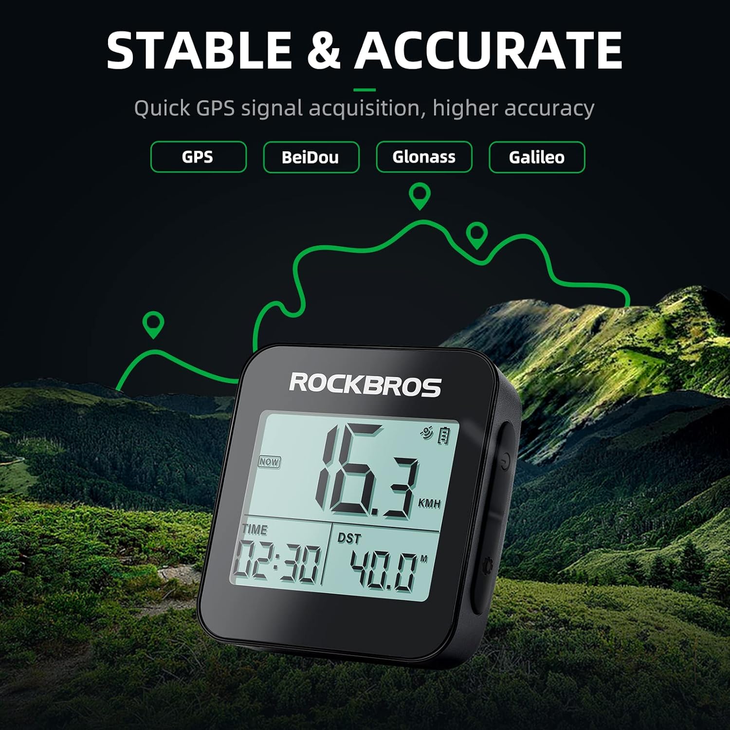 Bike Speedometer Wireless ROCKBROS GPS Bike Computer - Waterproof ...