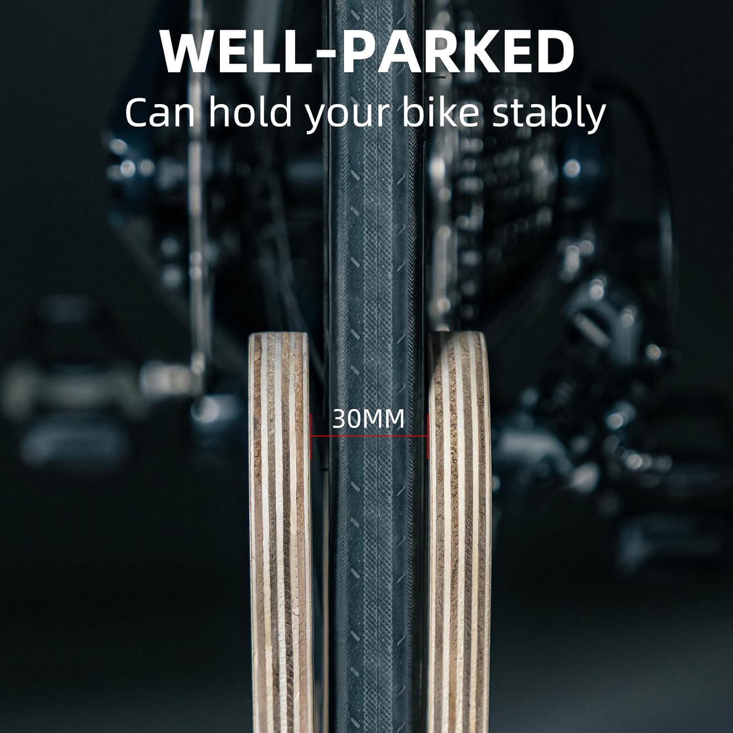ROCKBROS Wooden Bike Stand Rack Stylish Stable Storage for Road Bikes - ROCKBROS