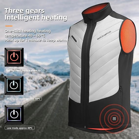 ROCKBROS Heated Vest with Battery Pack Included（10000mAh）- Unisex