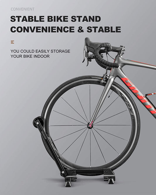 ROCKBROS Foldable Bike Stand Floor Alloy Bicyle Stand Folding Indoor Parking Wheel Holder Fit 20”-29”