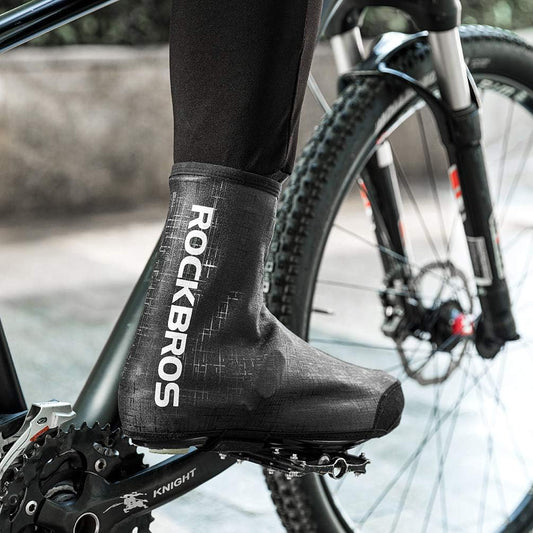 ROCKBROS Cycling Shoe Covers Fleece Thermal Bike Windproof