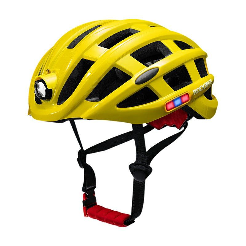 ROCKBROS Ultralight Road Bike Helmet with USB Charging Light#color_yellow