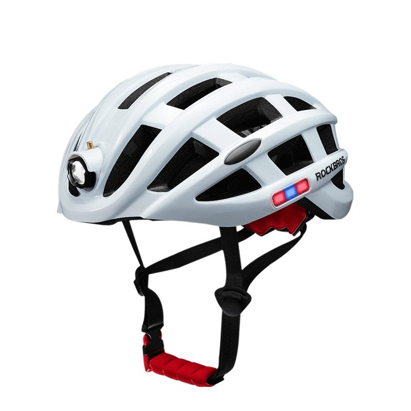 ROCKBROS 3 Modes Helmet for Night Cycling Safety#color_white