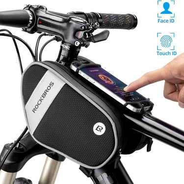 ROCKBROS Bike Front Frame Bag Top Tube Bike Phone Mount Bag Waterproof - ROCKBROS