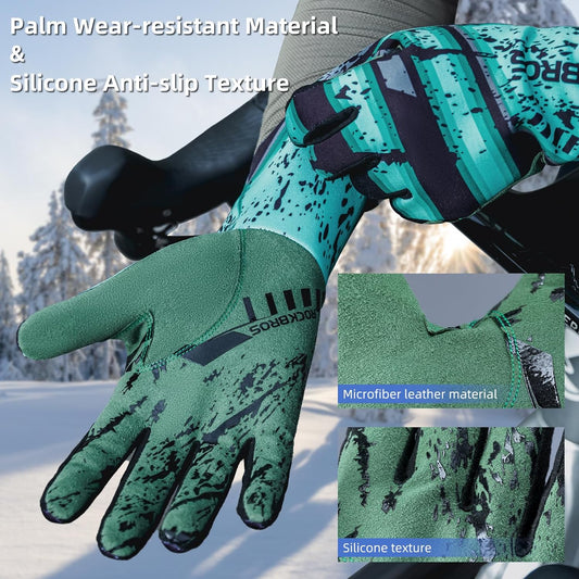 ROCKBROS Winter Cycling Gloves Windproof Anti-Slip Full Finger