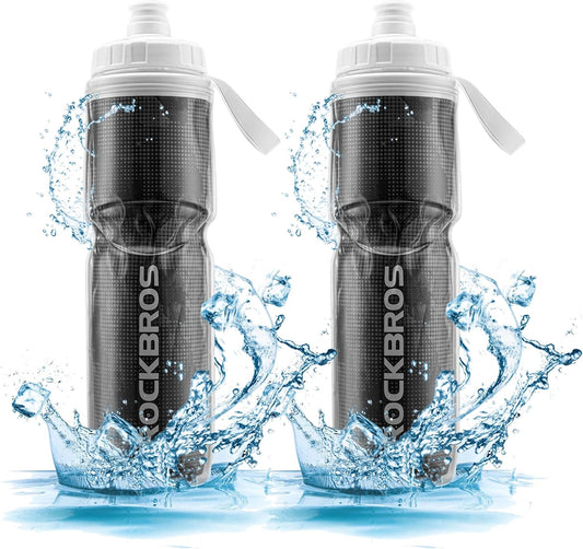 ROCKBROS Insulated Bike Water Bottles Keep Water Cool（24oz）