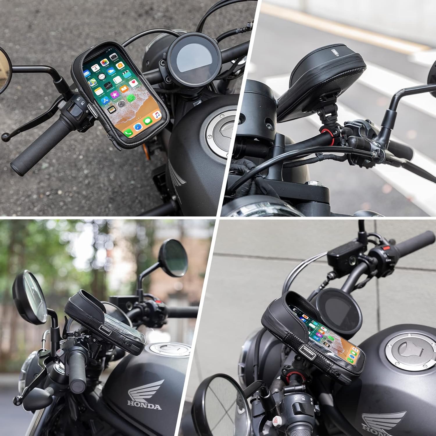 ROCKBROS Motorcycle Phone Mount Waterproof Handlebar Phone Bag - ROCKBROS