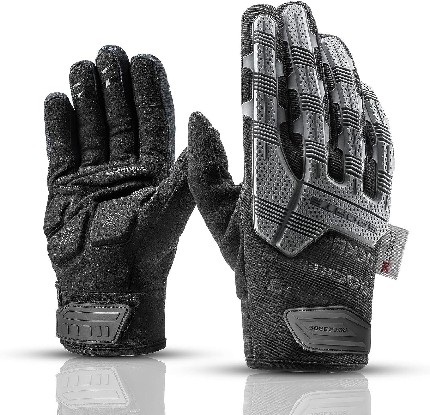 ROCKBROS Winter Motorcycle Bike Gloves for Men Women Touchscreen Thermal