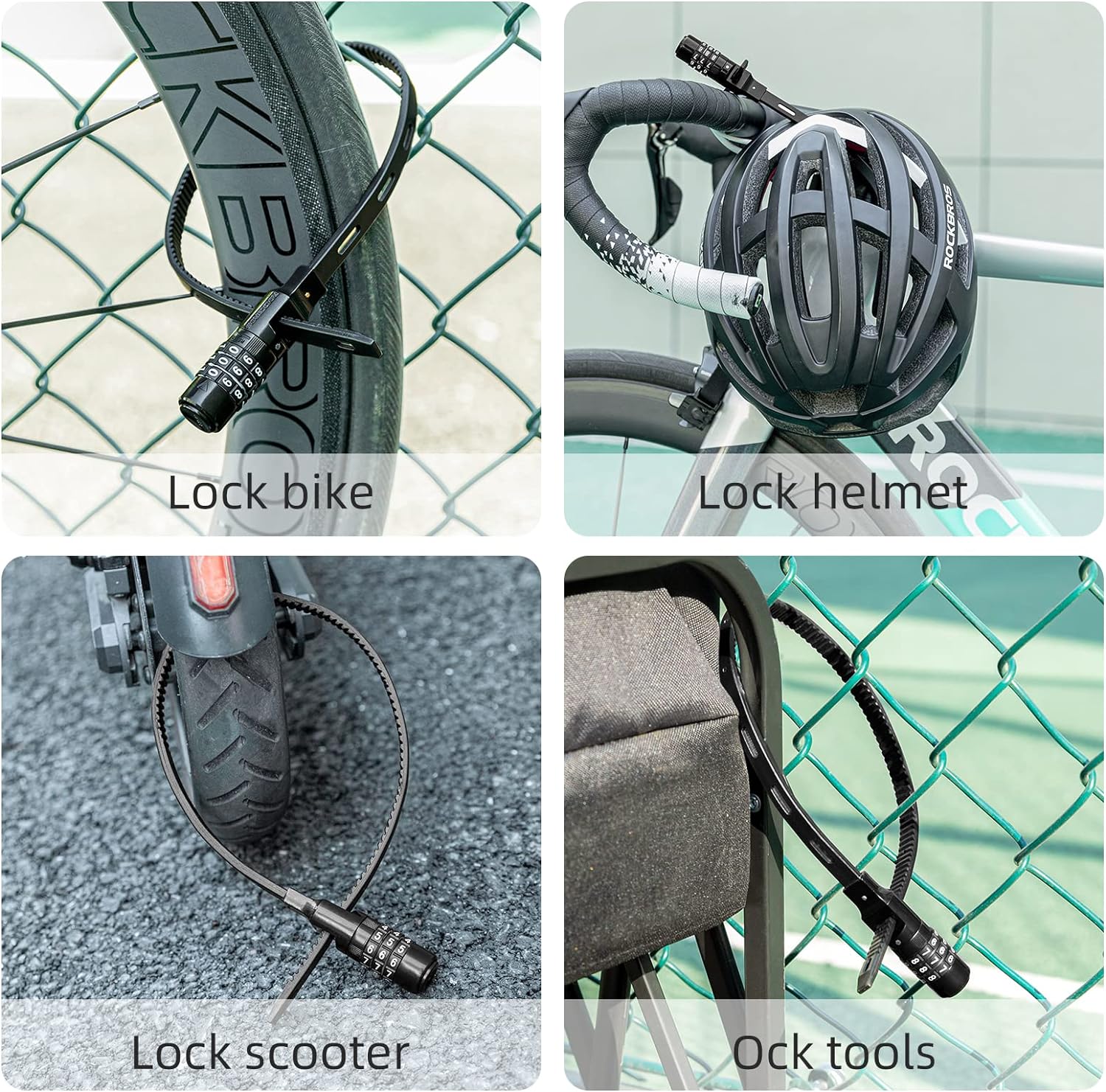 ROCKBROS LCXR Zip Tie Bike Lock Small Cable Lock - ROCKBROS