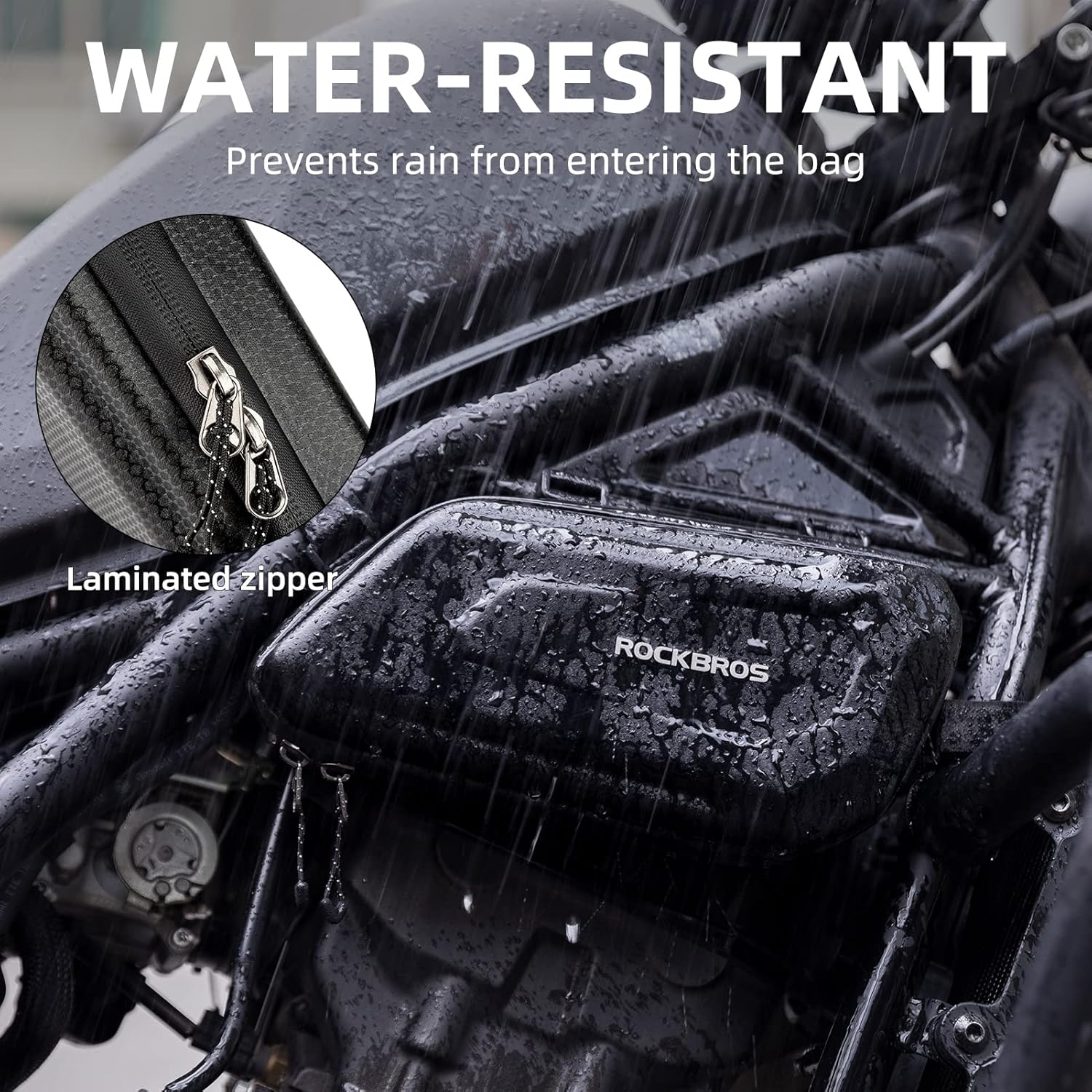 ROCKBROS EVA Hard Shell Motorcycle Tool Bag - Water-Resistant Triangle Side Bag - ROCKBROS