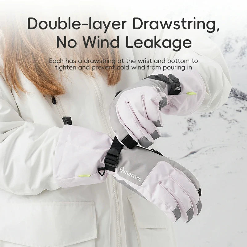 Qunature Ski Gloves  Multi-Fabric, Touchscreen, Warmth Lock