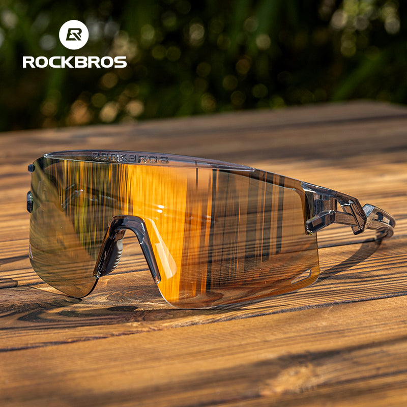 ROCKBROS Photochromic Cycling Glasses Anti-fog UV Protection Mountain Bike Glasses