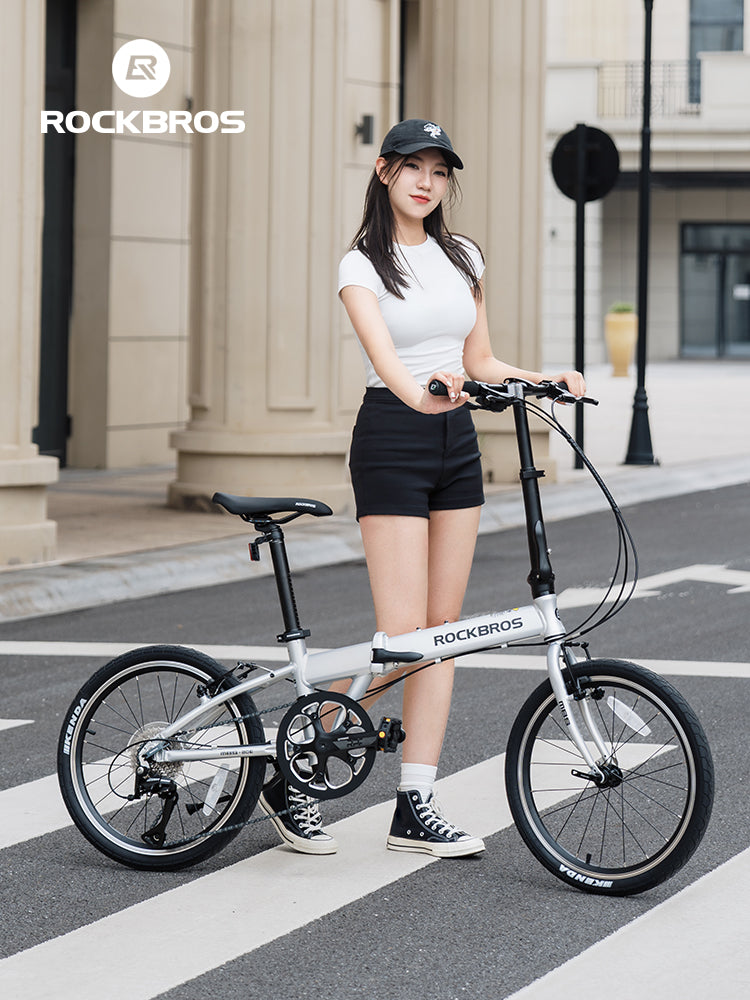 ROCKBROS 20" Folding Bicycle with Shimano 8-speed Aluminium Alloy Frame V Brake