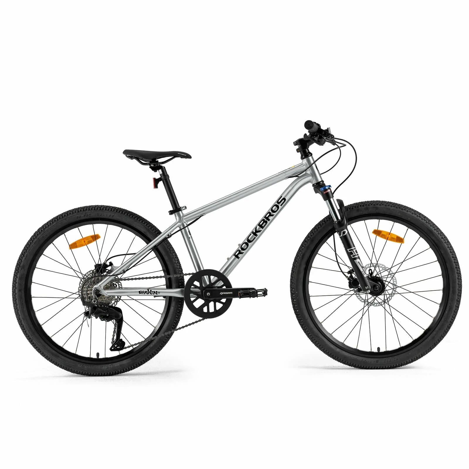 Kids 24 Inch Bike with Rigid/Suspension Fork and Disc Brakes–Darwin IV