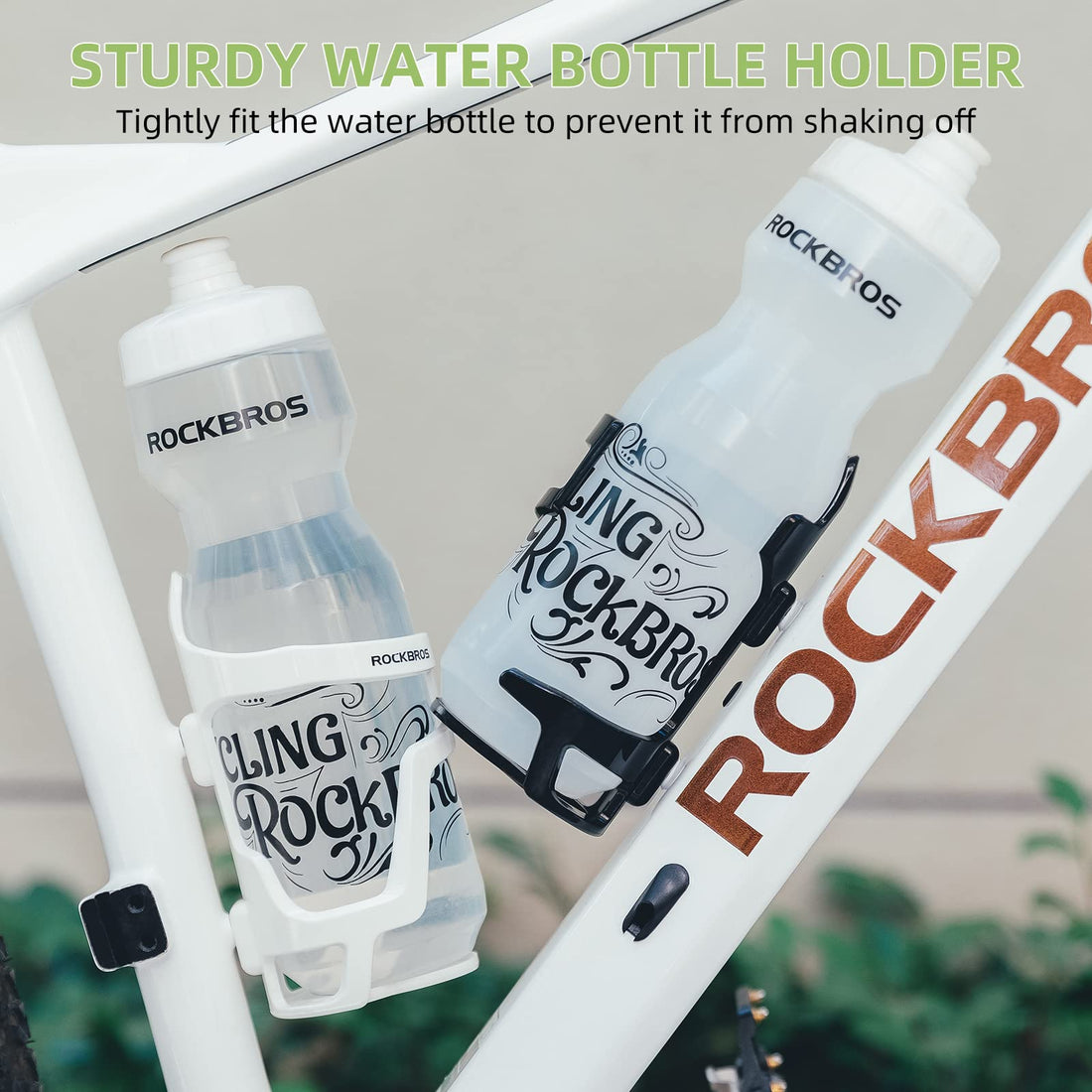 ROCKBROS Lightweight Slide Entry Bike Water Bottle Cage Adjustable Drink Holder