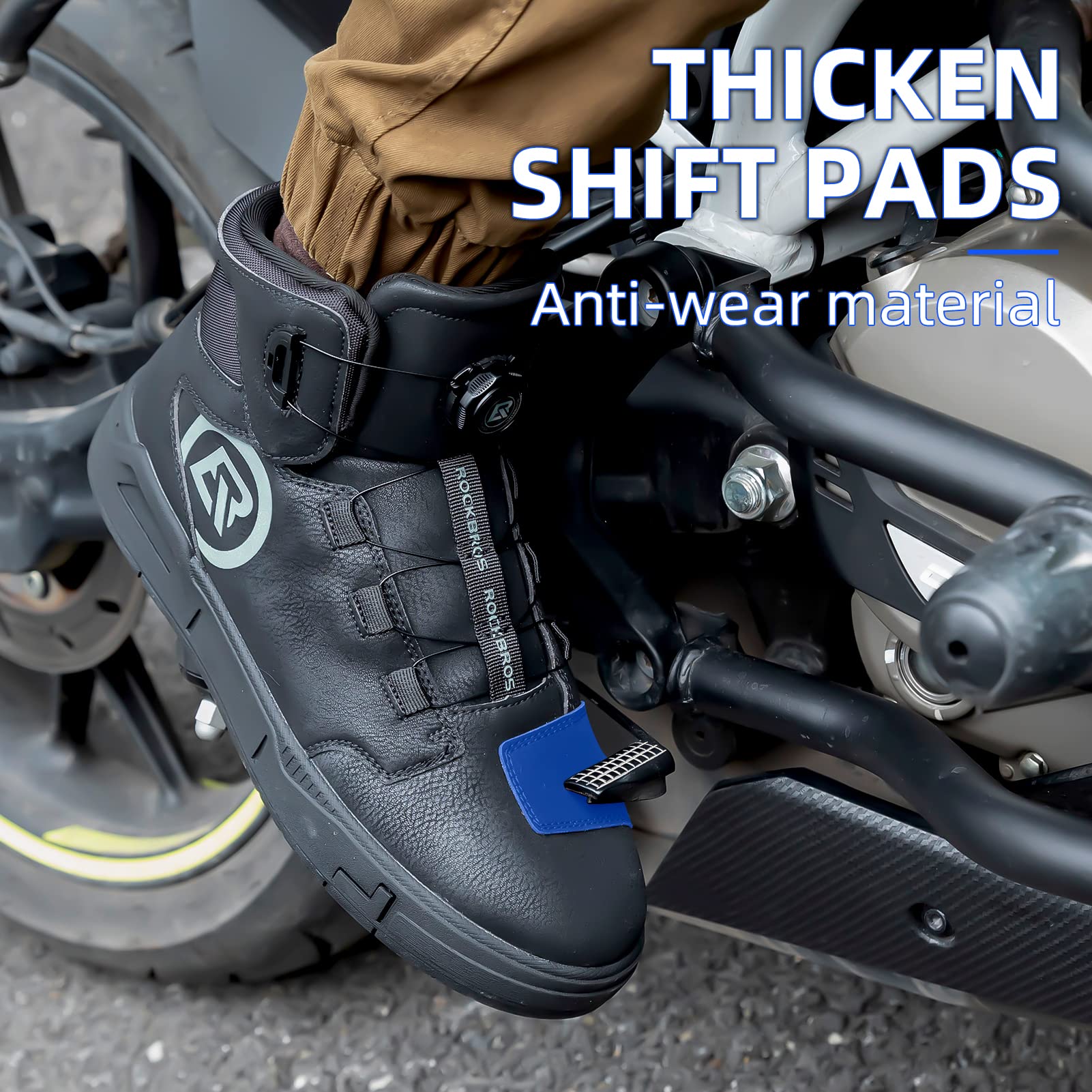 ROCKBROS Motorcycle Boots Casual Sneakers Non-slip Outdoor Riding ABS Rotary Button Mid Top Racing Shoes For Men I3523171842 ROCKBROS Motorcycle Boots Casual Sneakers Non-slip Outdoor Riding ABS Rotary Button Mid Top Racing Shoes For Men I3523171842