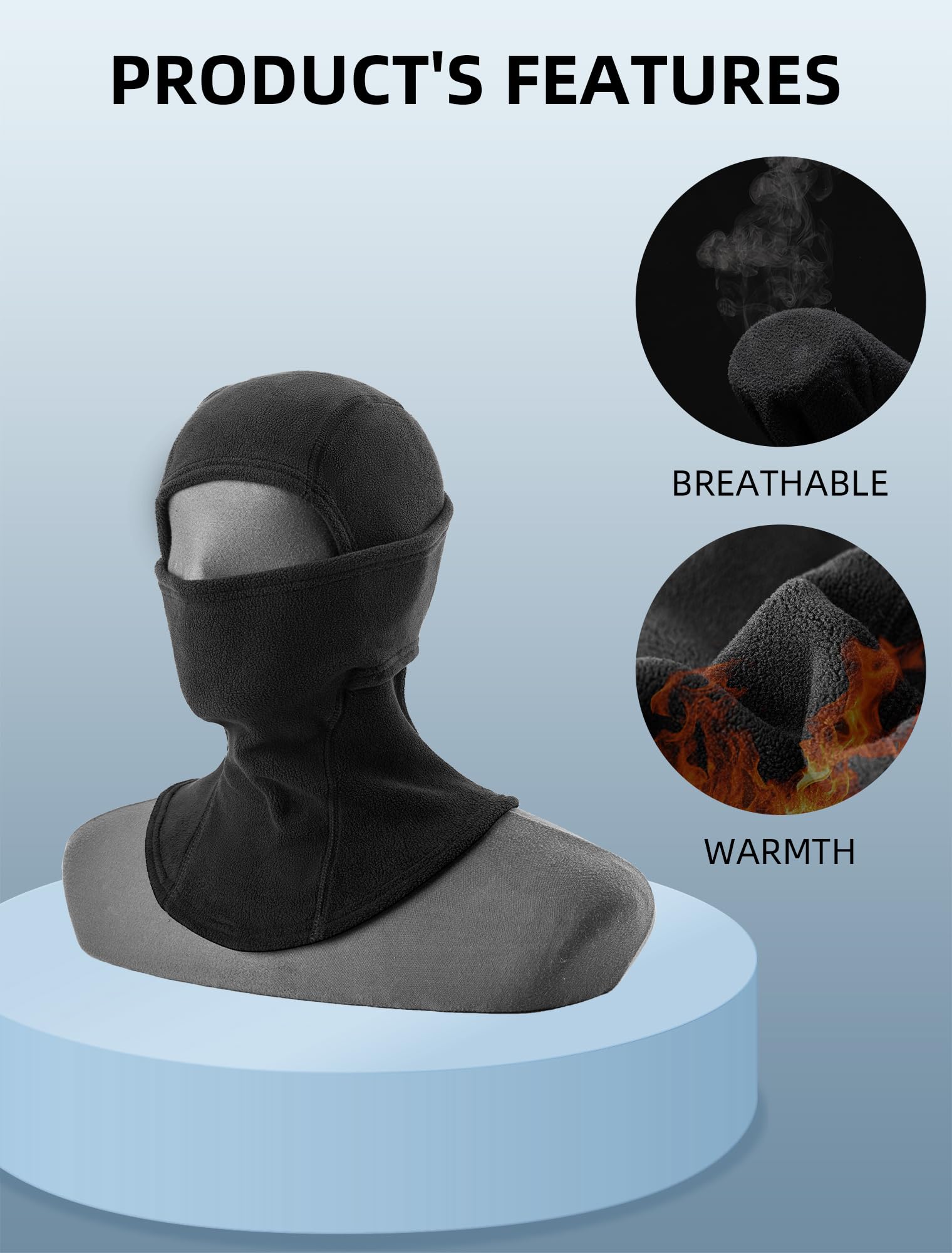 Winddichte bivakmuts voor heren, warm gezichtsmasker voor koud weer, winter skiën Winddichte bivakmuts voor heren, warm gezichtsmasker voor koud weer, winter skiën