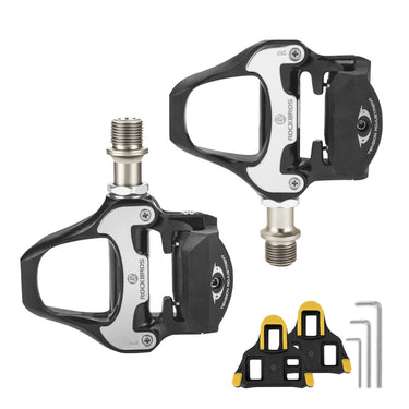 ROCKBROS Lightweight Clipless Pedals with Cleats Compatible with SPD-SL - ROCKBROS