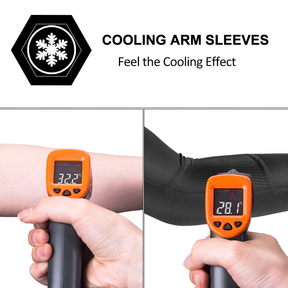 ROCKBROS Sun Protection Arm Sleeves Cooling for Running Golf Fishing Cycling - ROCKBROS